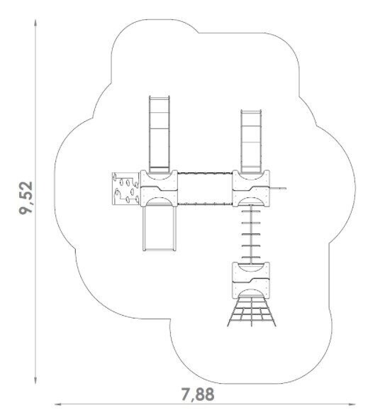 Jeu multi tours en acier inoxydable haute qualité - Aire de jeux conforme EN1176 - Référence BT11078_3