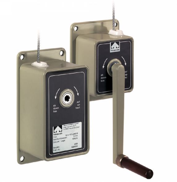 4185 - Treuil manuel à câble à vis sans fin - Haacon France - capacité 500 kg - manivelle repliable_3