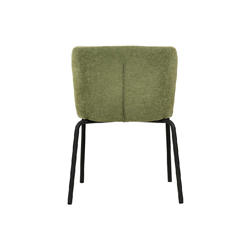Break - Chaise empilable en tissu vert_3
