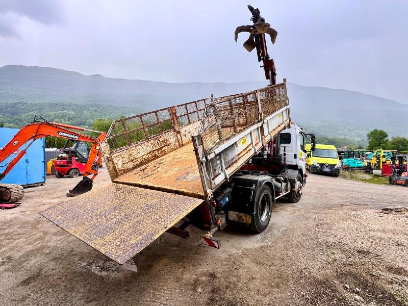 Mercedes ATEGO 1218 Camion benne grue grappin hayon_3