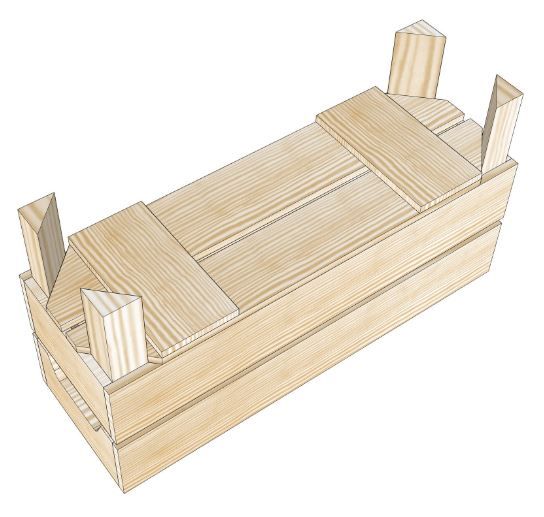 H2 - Caisses en bois jardinières Simply A Box - L18 x H29 x P54 cm - Bois brut ou 6 coloris de lasure à l'eau_3