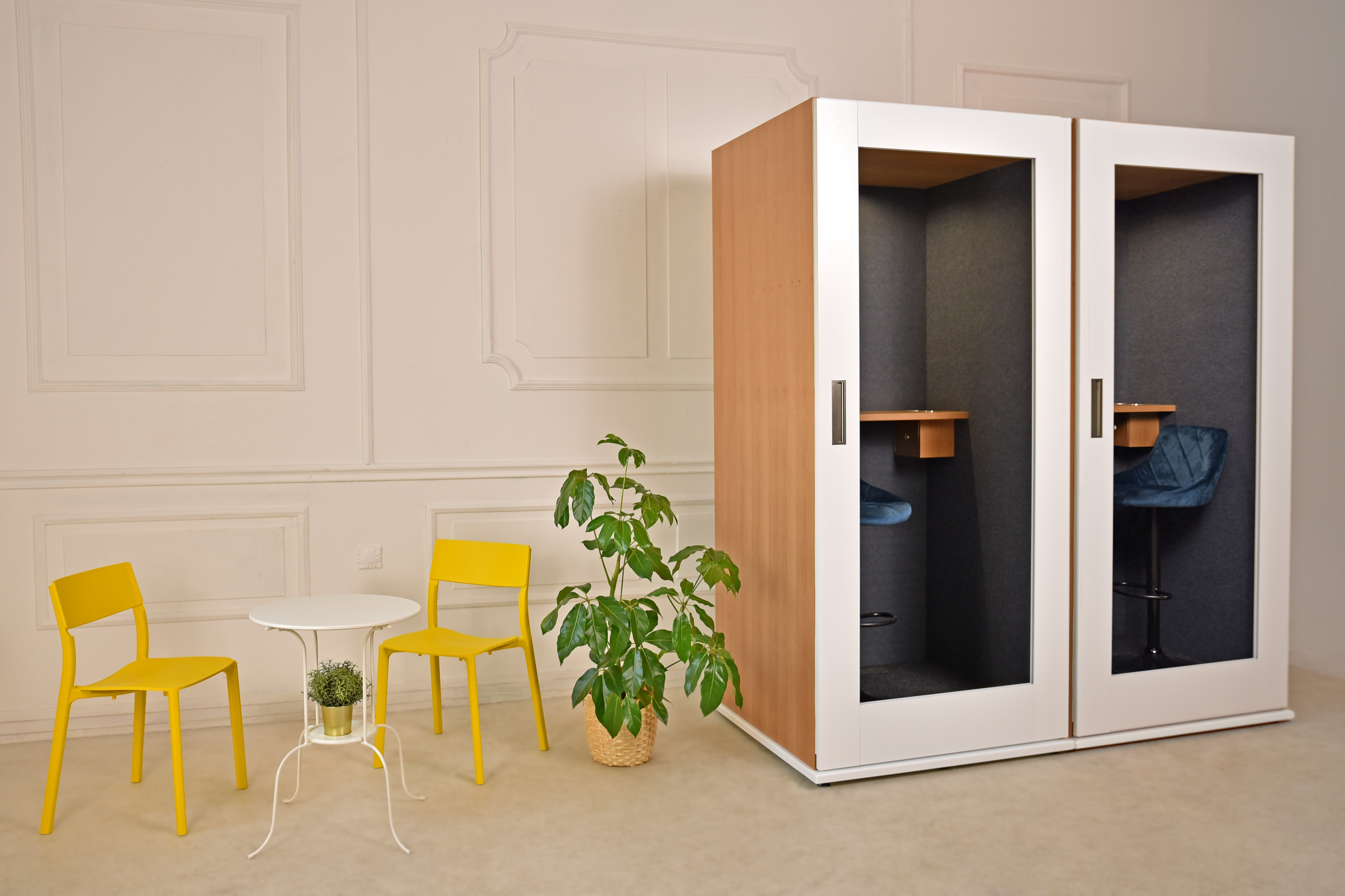 Cabine acoustique Camden Two - MDF et plexiglas - Réduction acoustique 31 dB - Capacité 2 personnes_3