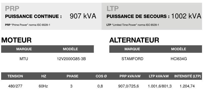 At-1000 60 Hz - Groupe électrogène triphasé en container - Inmesol - 1.001,6 kVA - moteur MTU - alternateur Stamford_3