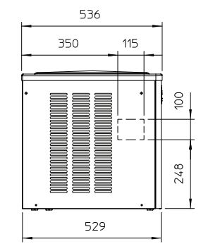 Matériel de production de glace avec moto-réducteur à entraînement direct