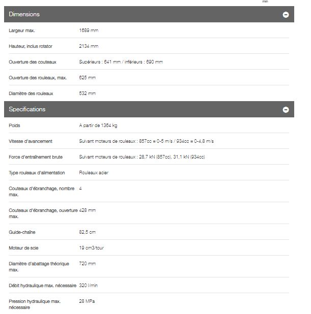 S132 - Tête d'abattage Komatsu - Largeur max. 1689 mm, force de traction élevée et ébranchage efficace_3