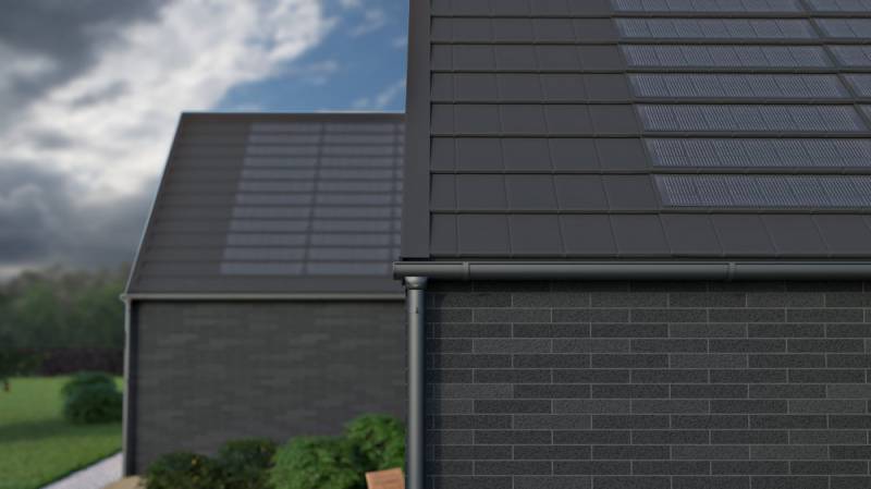 Tuile métallique photovoltaïque pour toiture - Metrotile eQUBE® - système intégré et esthétique_3