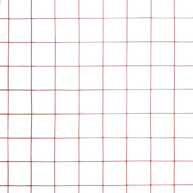 Vidaxl grillage acier avec revêtement en pvc 10x1 m rouge 143659_3