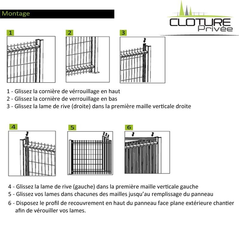 Brise-vue occultant PVC - Compatibilité panneaux maille largeur 55 mm - Facile à poser, sans entretien_3