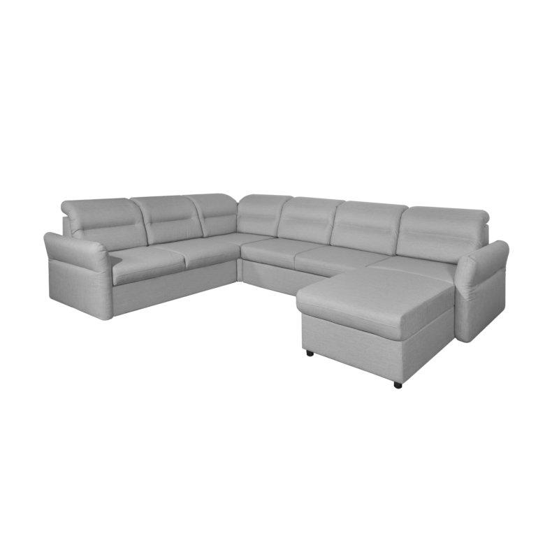 Canapé panoramique modulable convertible avec coffre Garden - tissu gris - 331 cm x 256 cm_3