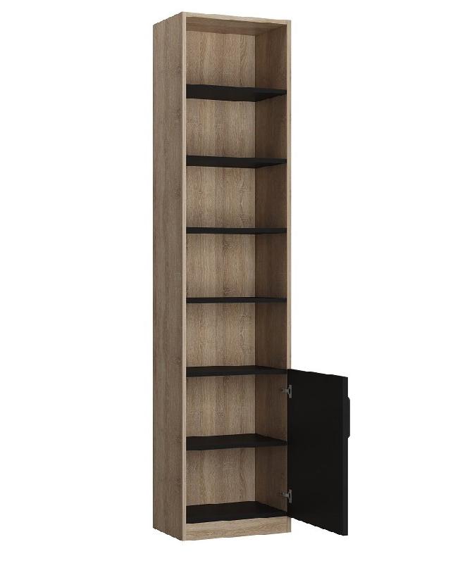 Lit relevable 160x200 cm avec façade décorative en métal noir mat