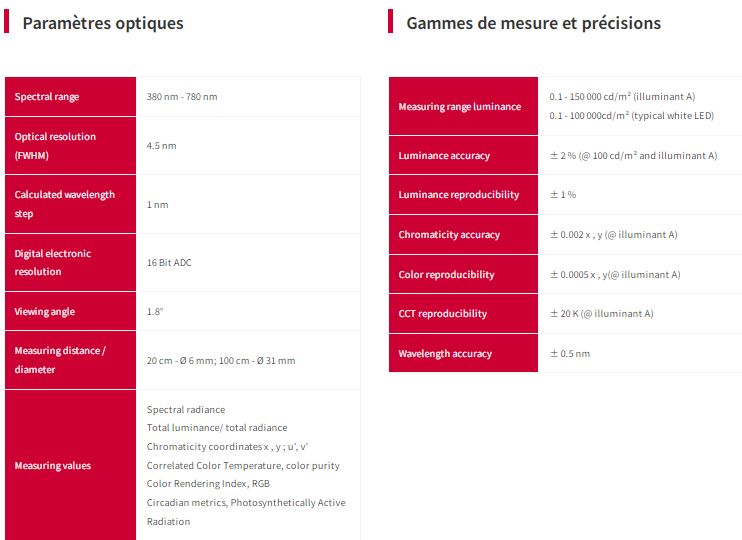 Photomètre - Spectroradiomètre spectraval 1501 - Compact, précis et compatible Bluetooth_3