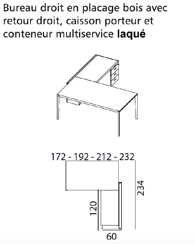 Bureau d'angle mixte série X9- Officity - 192, Droite, Noyer américain_3