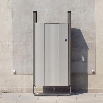 Electra - Poubelle publique Glasdon - 60 à 65 litres avec cadre en acier revêtu et panneaux Vandalex_3