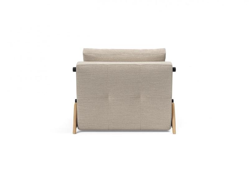 INNOVATION LIVING  FAUTEUIL DESIGN SOFABED CUBED 02 WOOD BLIDA SAND GREY CONVERTIBLE LIT 200*90 CM_3