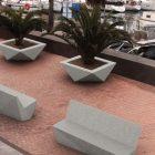 Banc en béton Origami - Banc pliable en béton blanc et gris -35% d'émissions de CO2_3