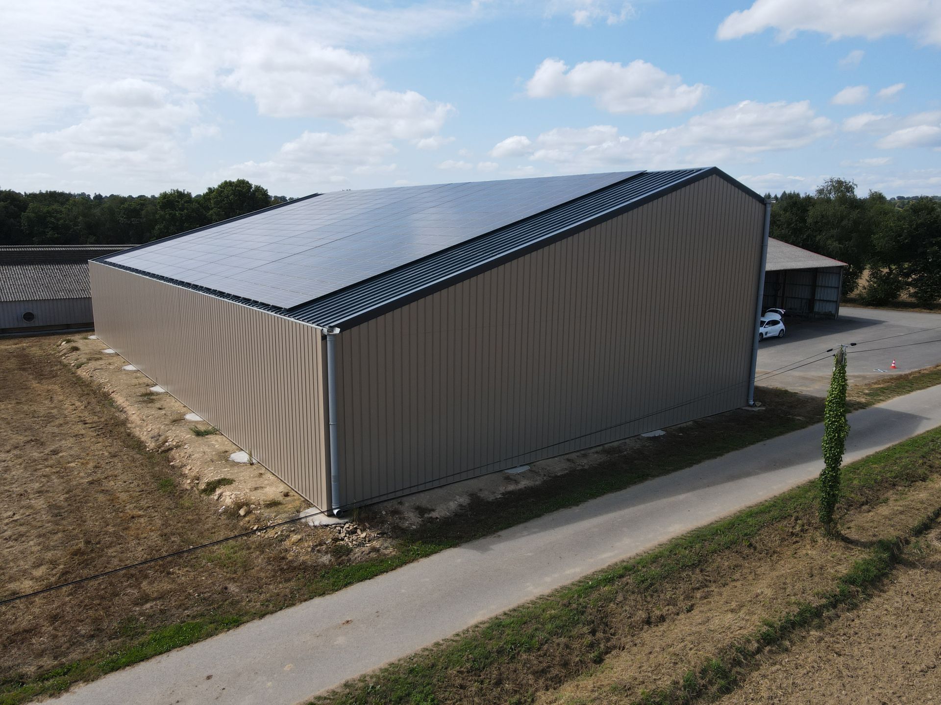Bâtiment photovoltaïque pour production d'électricité renouvelable