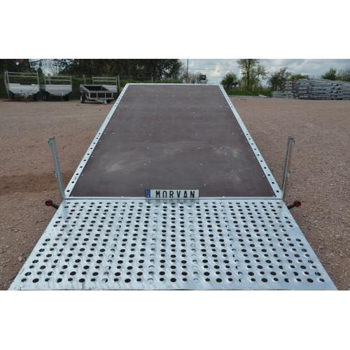 Plateau basculant à hayon 3 essieux 510x210 PTAC 3500KG Temared_3