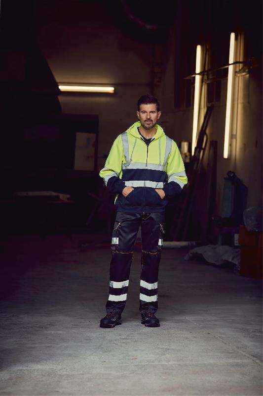 Sweat-shirt de travail zippé à capuche - Réf: YHVK07 - Yoko - Hi Vis Yellow et Orange - EN ISO20471 Classe 3_3