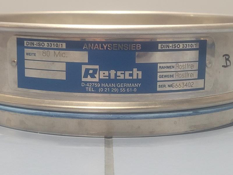 Tamis de test en acier inox RETSCH 200x50mm - 80 µm_3