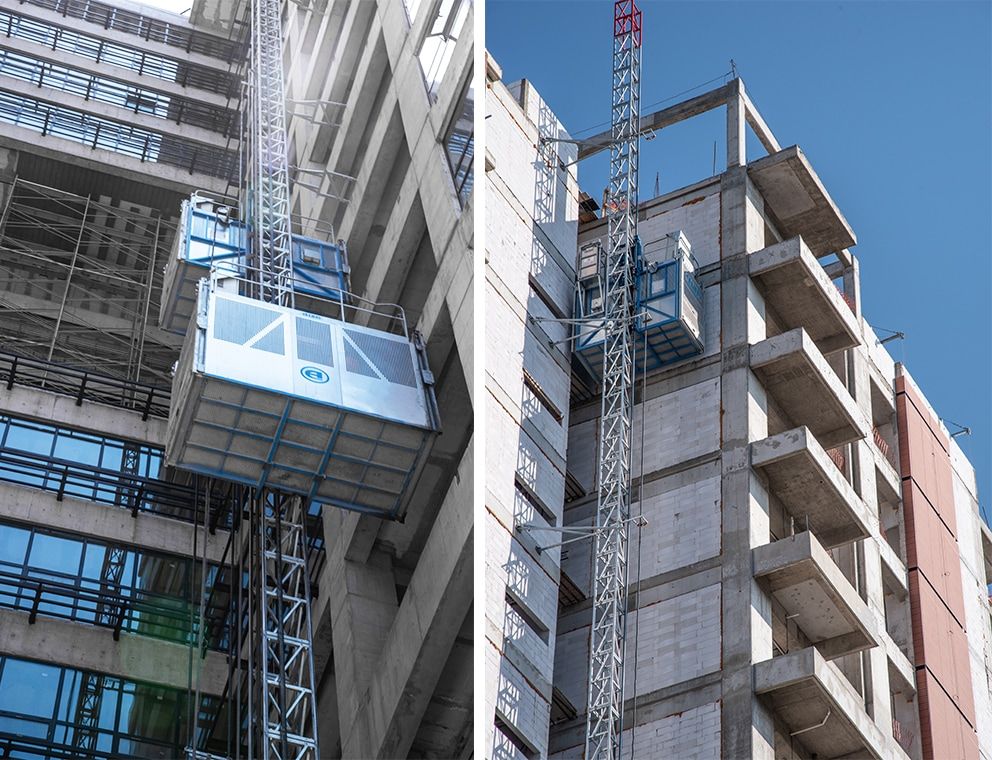 Ascenseur de chantier pour personnes et matériaux jusqu'à 2000 kg - EDC 2000_3