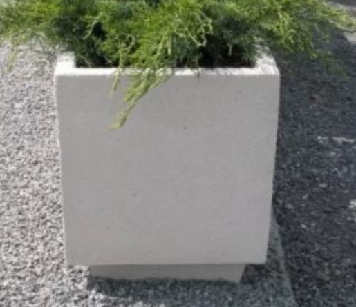 Jardinière Carrée Menes en béton armé - Autostable - Option antigraffiti - Paire de pieds en option_3