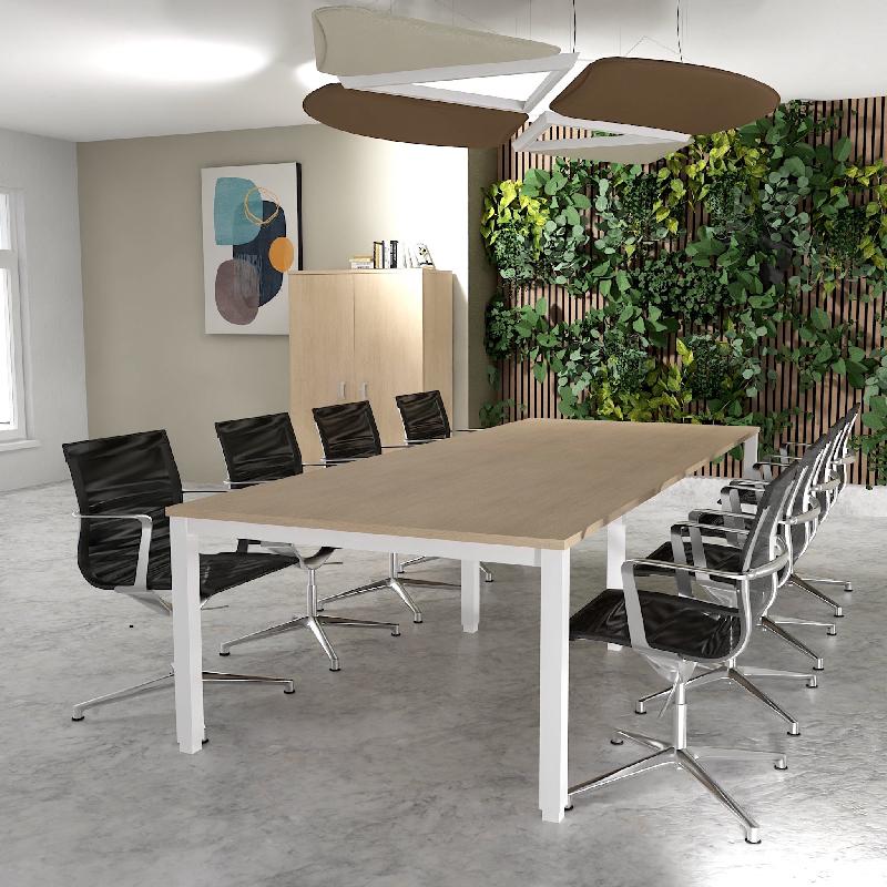 Table de reunion tempo 8-10 personnes - MOBEL LINEA - blanc 9010, chêne moyen , 300_3