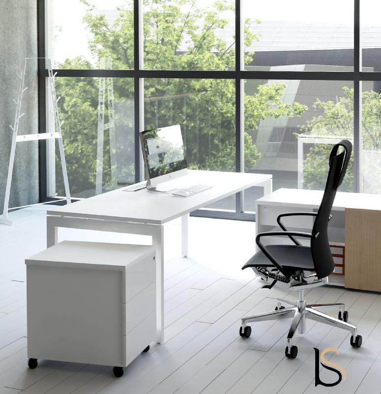 Bureau rectangulaire OGI Y - MDD - Blanc 9010, 160, Blanc_3
