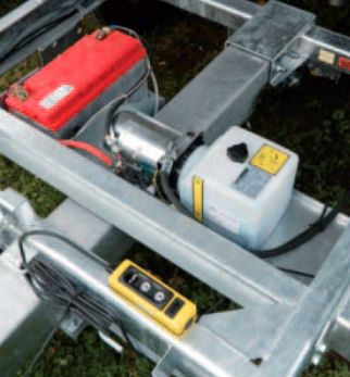 Remorque tri-benne basculante ECIM TBE 200 V - Angle de basculement arrière 40° - PTC 2000 kg_3