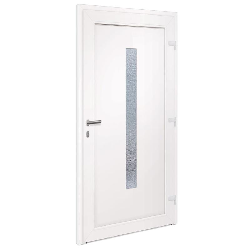 Vidaxl porte d'entrée anthracite 98x200 cm pvc 3157090_3