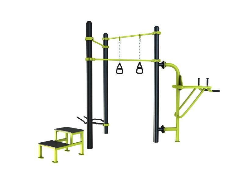 Station Combo 3-6 - Barre traction, TRX, Battle Rope, Chaise romaine, Steps_3
