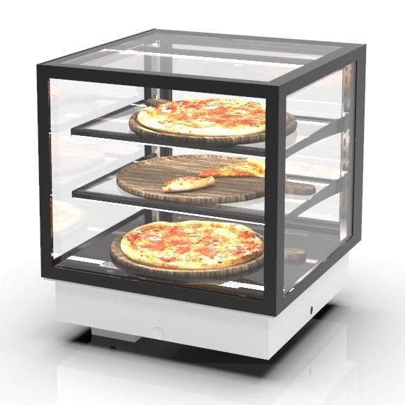 Vitrine chauffante INTEGRA Drop-In - 3 niveaux - 600 mm - H515 mm | Sayl Barcelona - 515 mm, Accès arrière_3