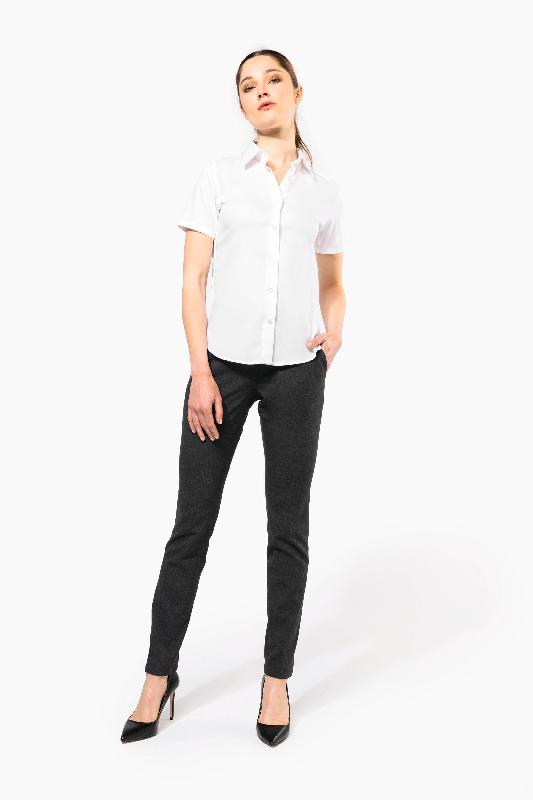 Chemise manches courtes femme sans repassage - 100% coton micro sergé - Réf: K540_3