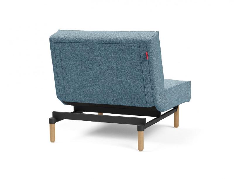 Innovation Living - Fauteuil Splitback Stem Convertible Lit 90x115 cm - Pieds Obus Naturel - Tissu Mixed Dance Light Blue_3