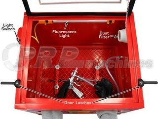 Cabine de sablage pour finition et préparation de pièces métalliques