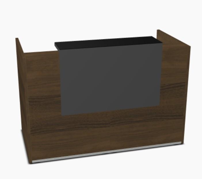 Comptoir d'accueil lumineux pour 2 personnes TERA  - MDD - 106, Gris ombre, Noyer Canaletto_3