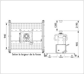 Ggd150s - cric de fosse sur rails AC Hydraulic - capacité 15 t avec vérin à déplacement latéral_3