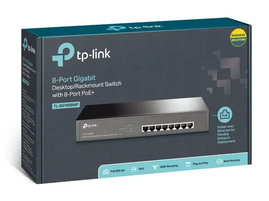 TP-Link TL-SG1008MP Non-géré Gigabit Ethernet (10/100/1000) Connexion Ethernet, supportant l'aliment_3