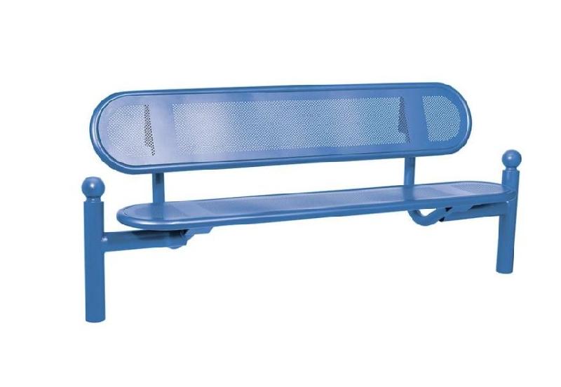 Banc Public Estoril - Longueur d'assise 1800 mm - Structure en tube acier Ø 76 mm - Fabrication française_3