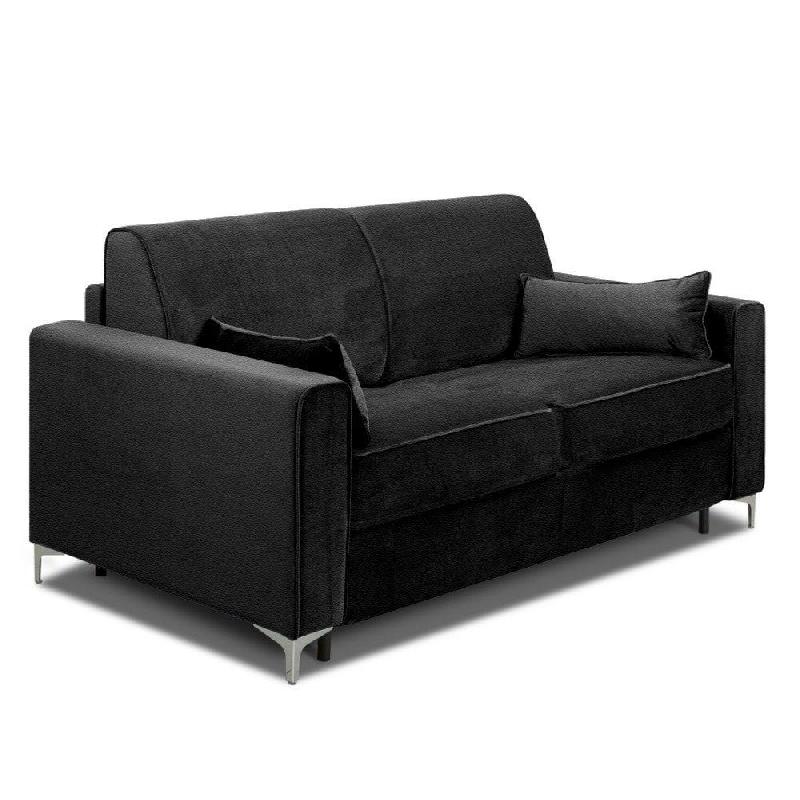 Canapé convertible express JACKSON 120cm - Sommier lattes bois - Matelas polyuréthane 16cm - Gris graphite_3