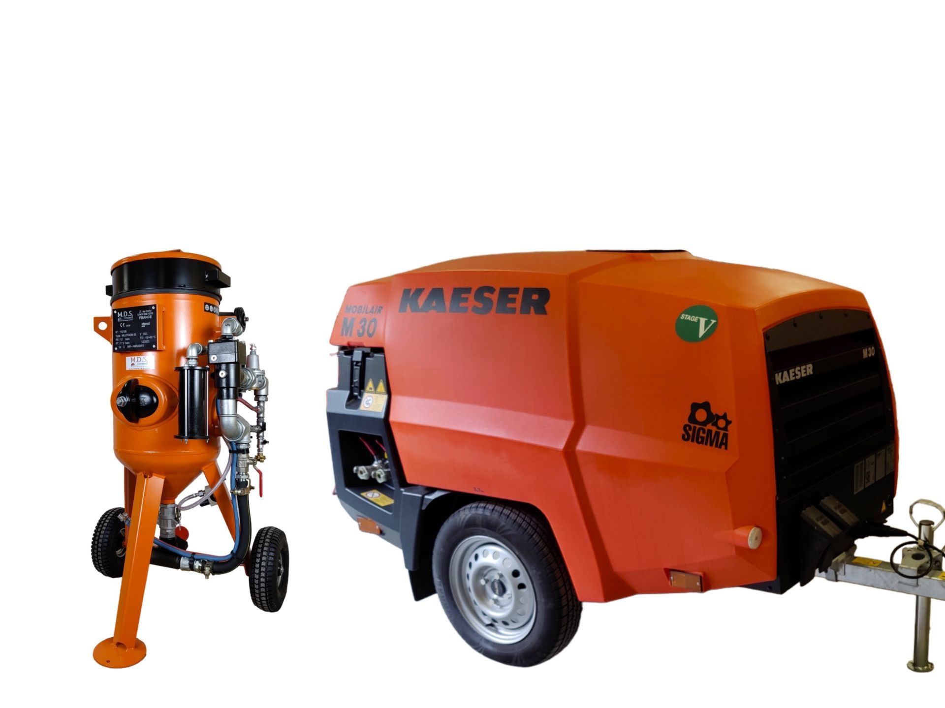 Compresseur mobile de chantier KAESER M30A1 - 2900L/min - Moteur Diesel Kubota - 7 bar - Réservoir 40L_3