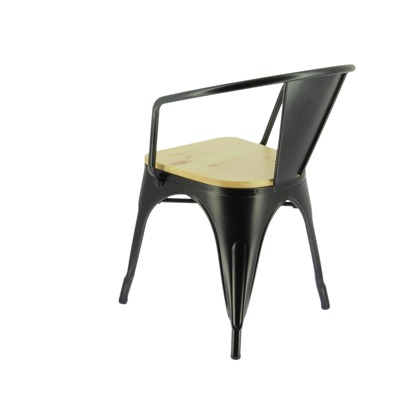 Fauteuil de restaurant métal Austin - NOIR_3