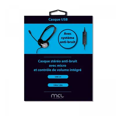MCL MK1A99BZCSQMUSBAB casque Avec fil Arceau Bureau/Centre d'appels USB Type-A Noir_3