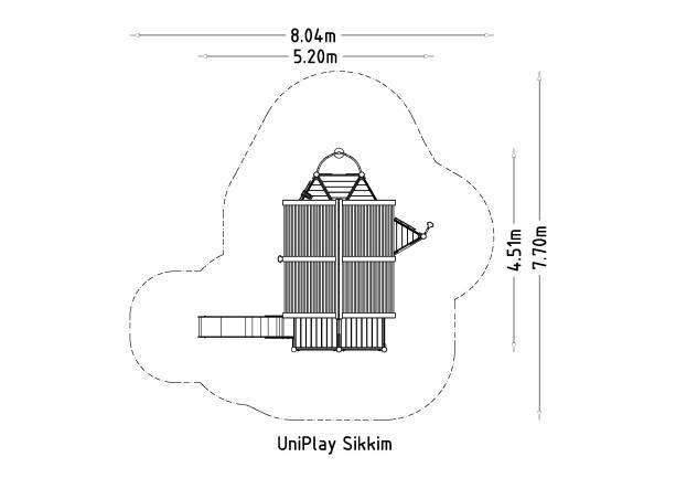Structure multi-jeux 3 à 12 ans - Uniplay Sikkim - 8049696 - Hags, poteaux et panneaux bois - fondation à enterrer_3