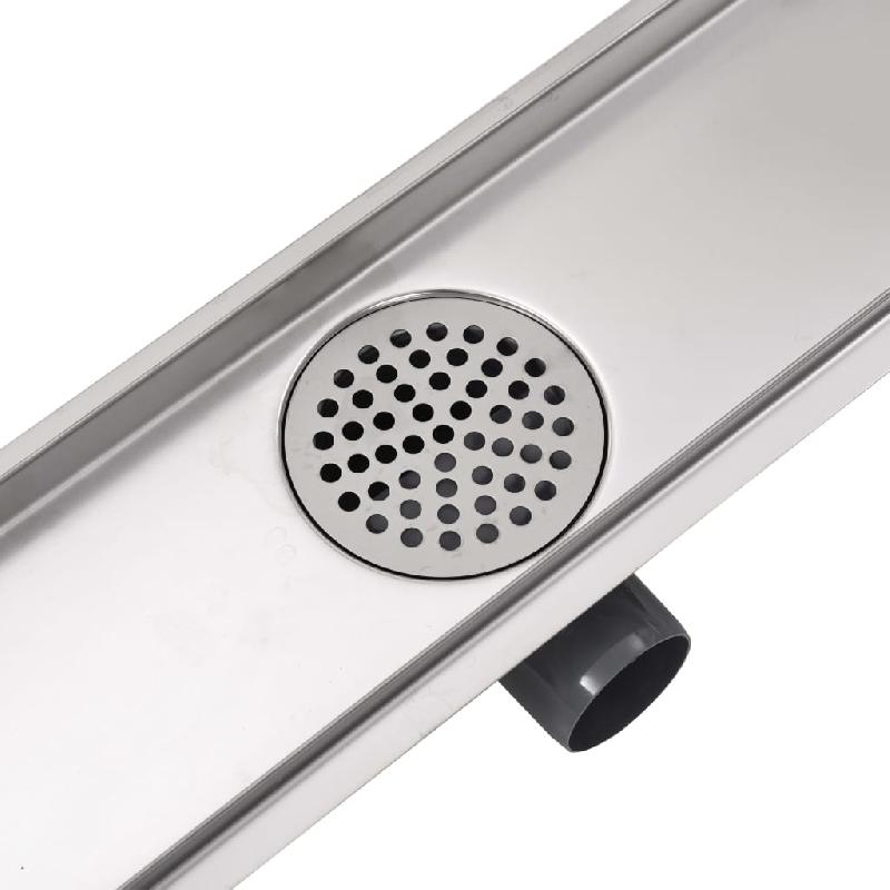 Vidaxl drain de douche linéaire 830 x 140 mm acier inoxydable 142180_3