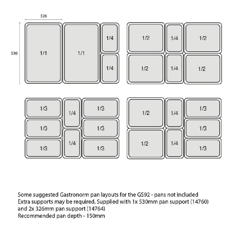 Comptoir pour saladette GN1/1 - 2 portes pleines à charnières | Tefcold - GS92_3
