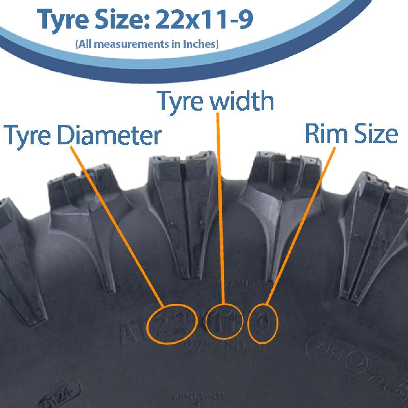 22x11.00-9  21x7.00-10 Slasher ATV Quad Tyres Road Legal 6-ply (Set of 2  2)_3