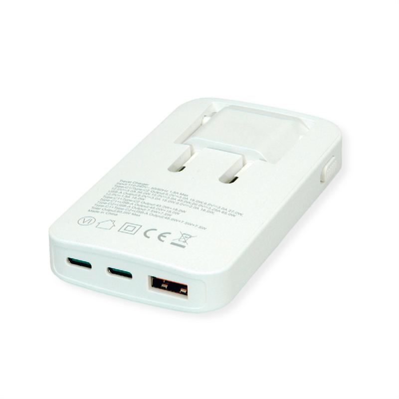 ROLINE Chargeur USB extra plat, avec prise Euro pliable, 65W_3