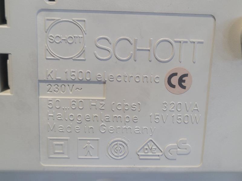 Source de lumière froide SCHOTT KL1500 Electronic pour microscope_3