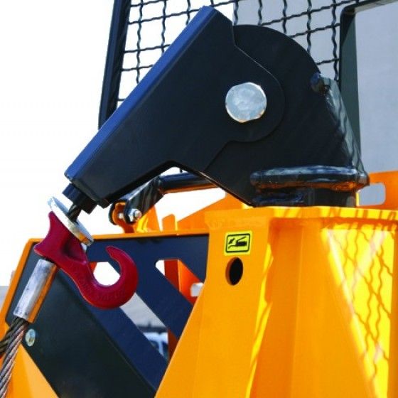 Treuil forestier mécanique pour tracteurs 16-45 cv avec grille rabattable