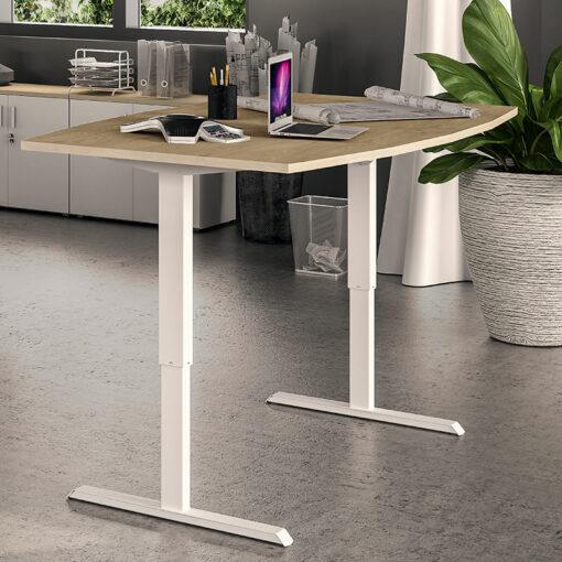 Bureau droit assis debout électrique NIVO - L180 cm - Ligne HEALTH - neuf - Hauteur réglable de 69 à 120 cm_3